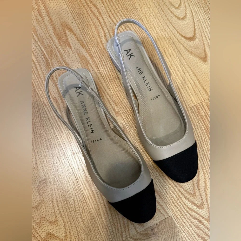 Anne Klein Two-Tone Slingback Shoes - Picture 7 of 8